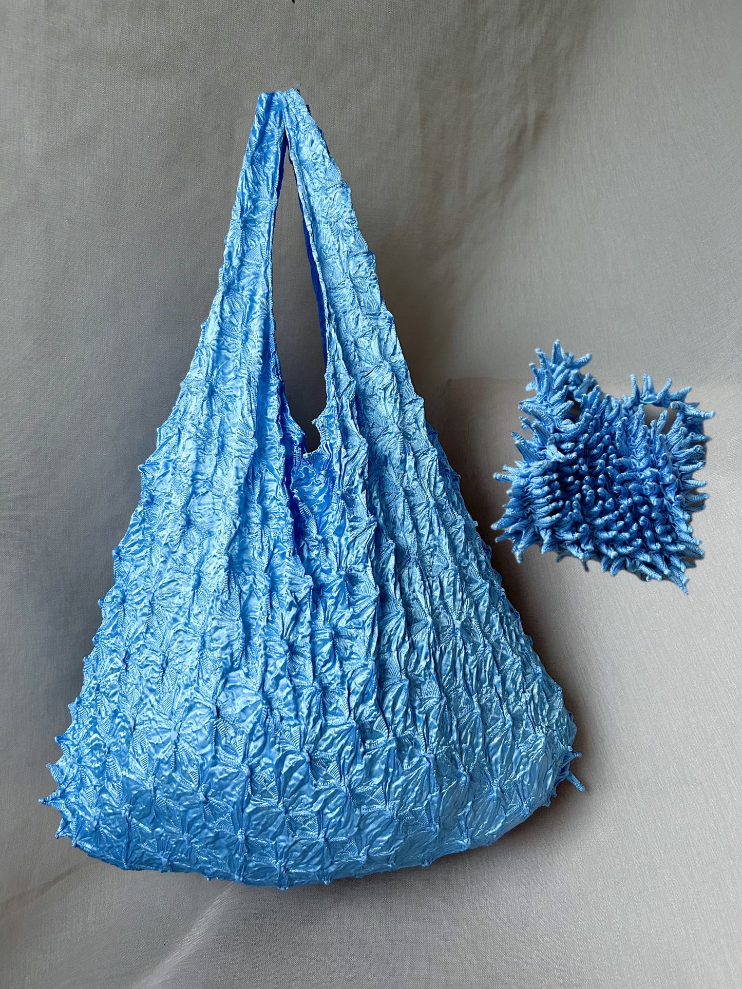 Light Blue Pineapple Foldable Reusable Shopping Bag - Flex Totes