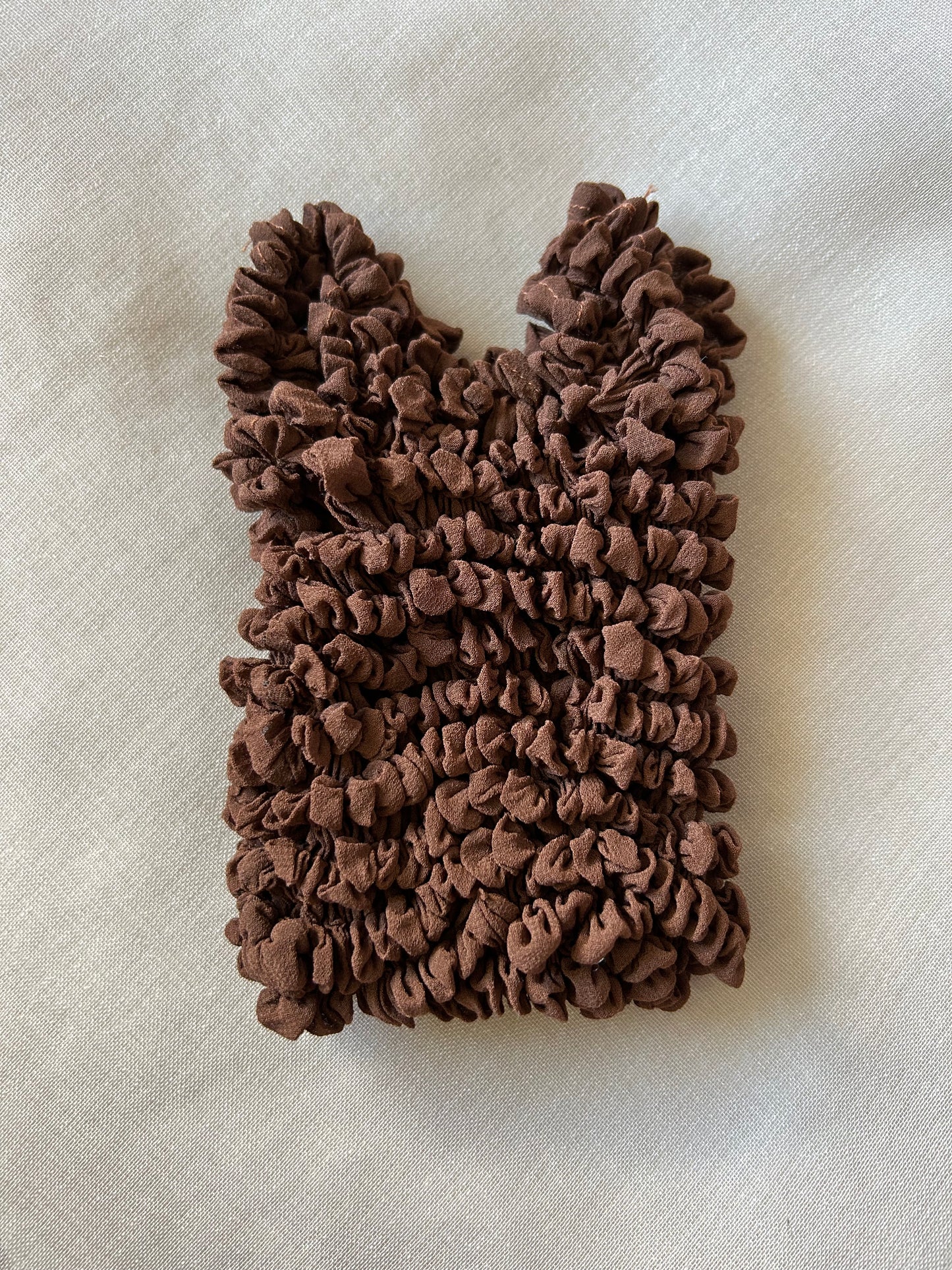 Chocolate brown mesh thin Foldable Reusable grocery shopping bag-flex totes